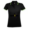 SOL'S Ladies Pasadena Tipped Cotton Piqué Polo Shirt Thumbnail